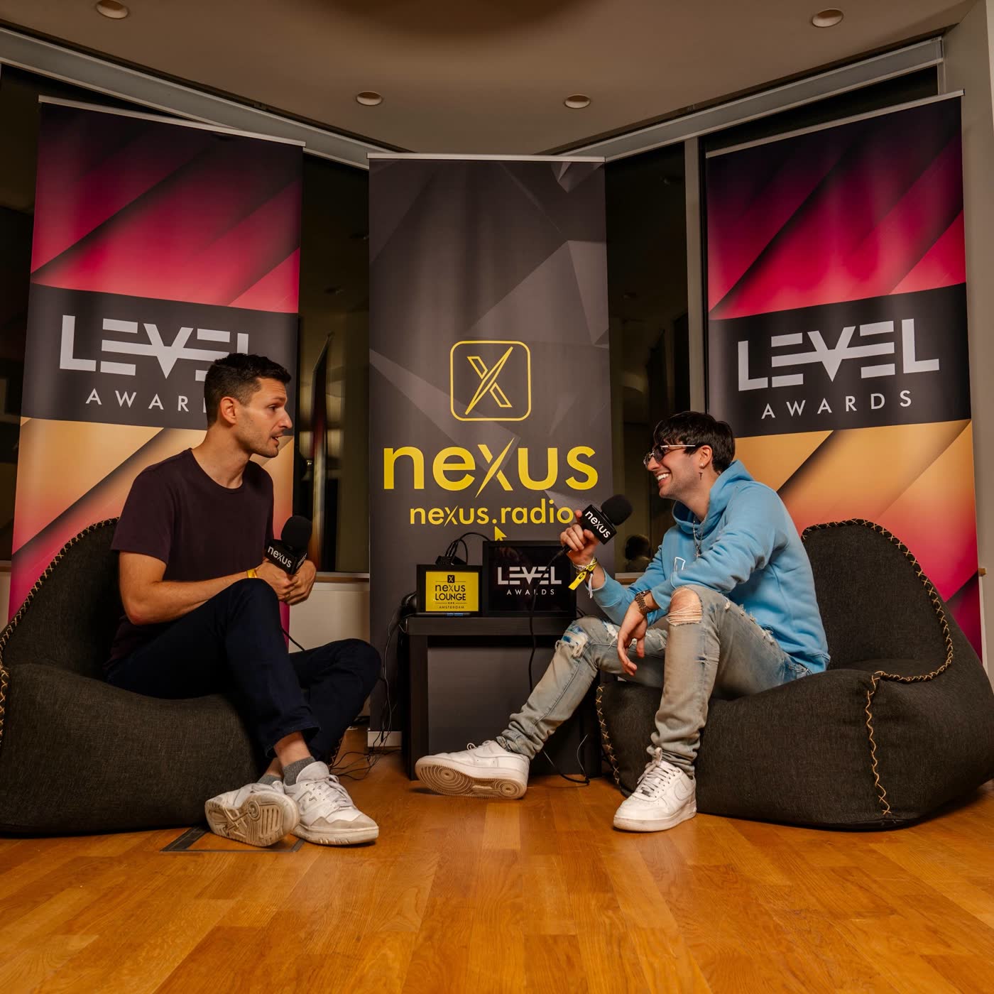 A Nexus Radio interview between LEVEL Awards banners